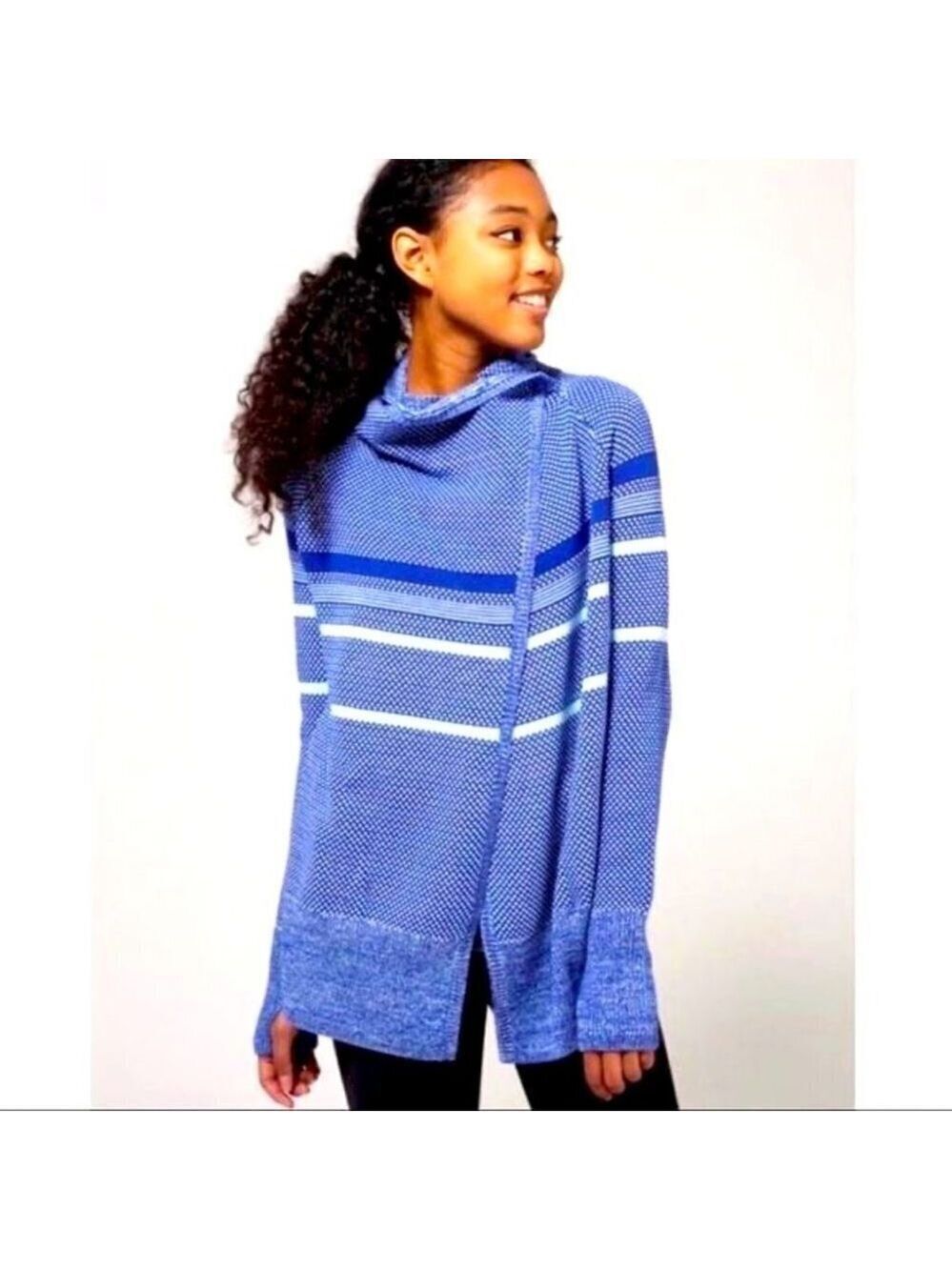 ** Ivivva by Lululemon Feeling Toasty Knit Wrap Cotton Cardigan in Purple US 14